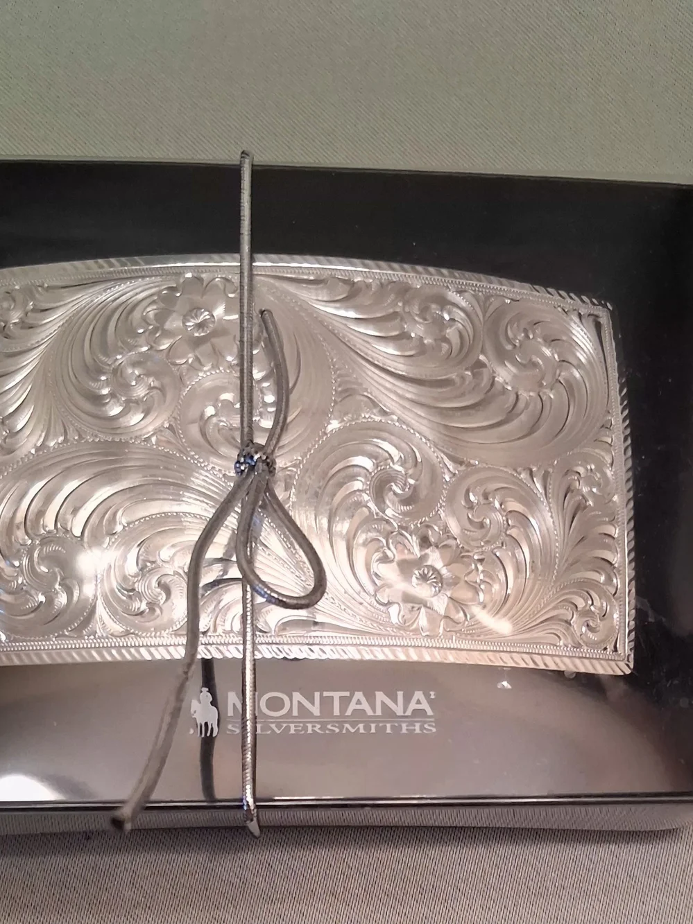 Montana Silversmith's Western Engraved Silver-Tone  Belt Buckle